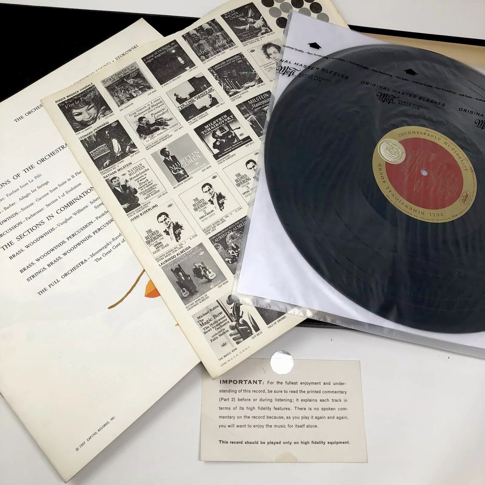 STOKOWSKI Vinyl LP Record BOX SET + Commentary Book VG+