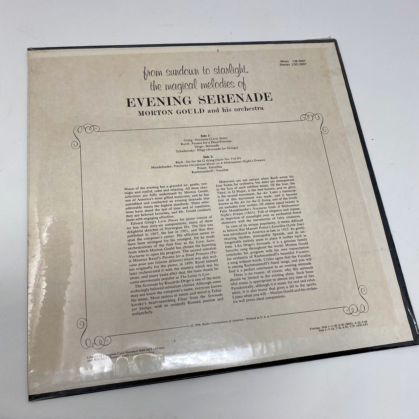 Morton Gould EVENING SERENADE Vinyl LP Record LAC 3007 Stereo SEALED NM