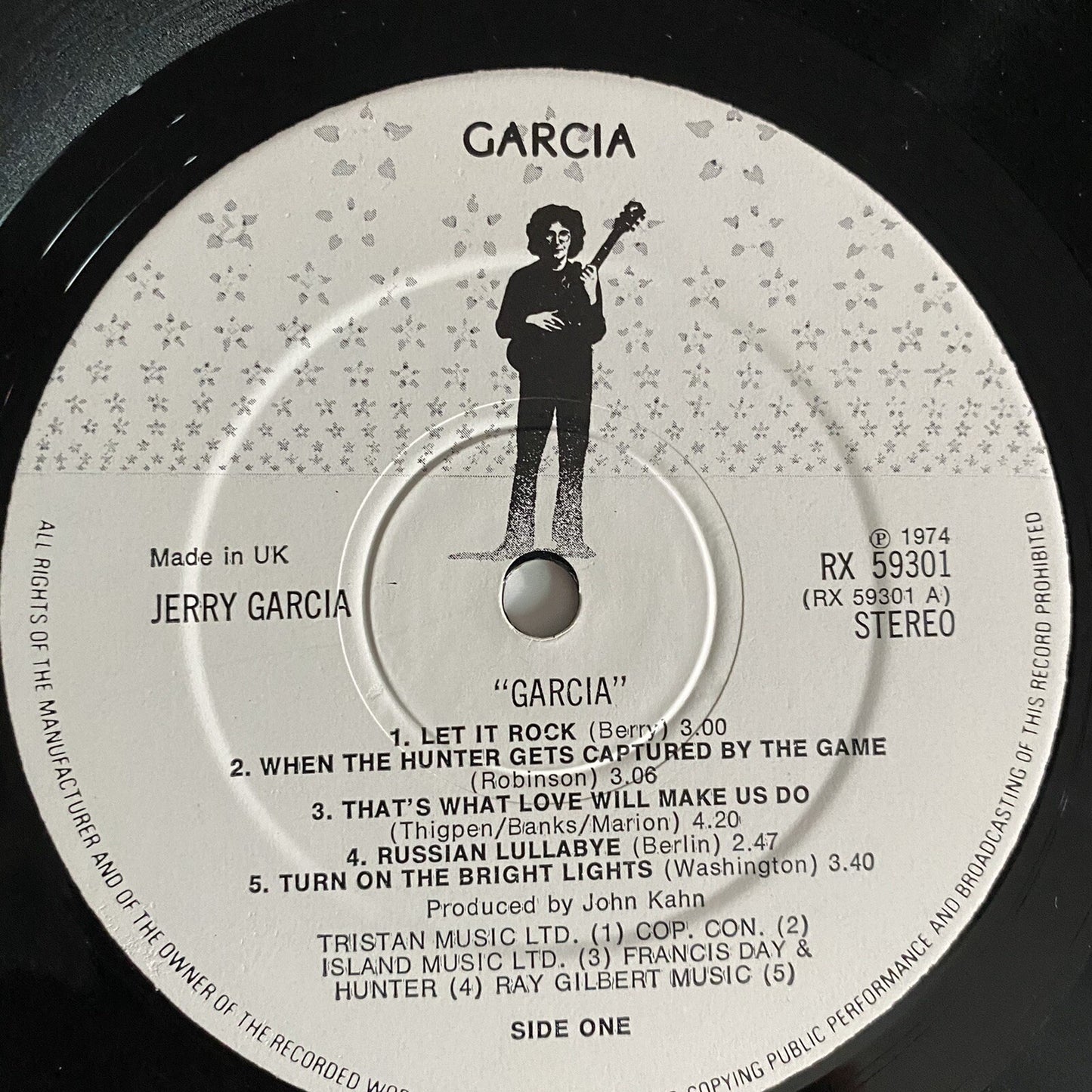 Jerry Garcia GARCIA Vinyl LP Record Grateful Dead
