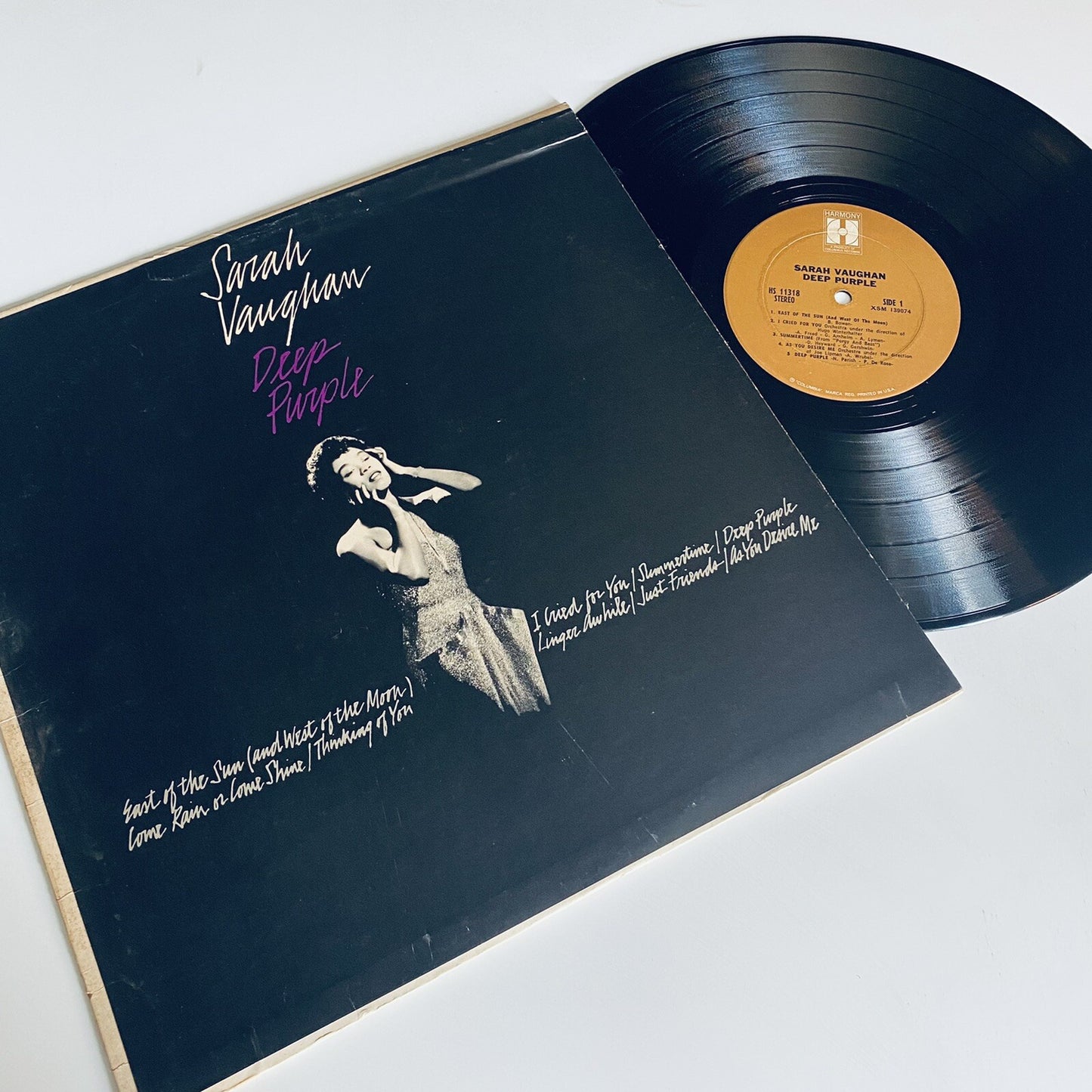 Sarah Vaughan DEEP PURPLE Vinyl LP Record VG+