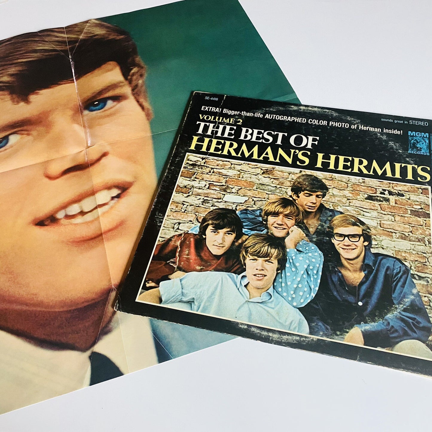 Herman's Hermits The Best of Volume 2 LP Vinyl 1966 w/poster