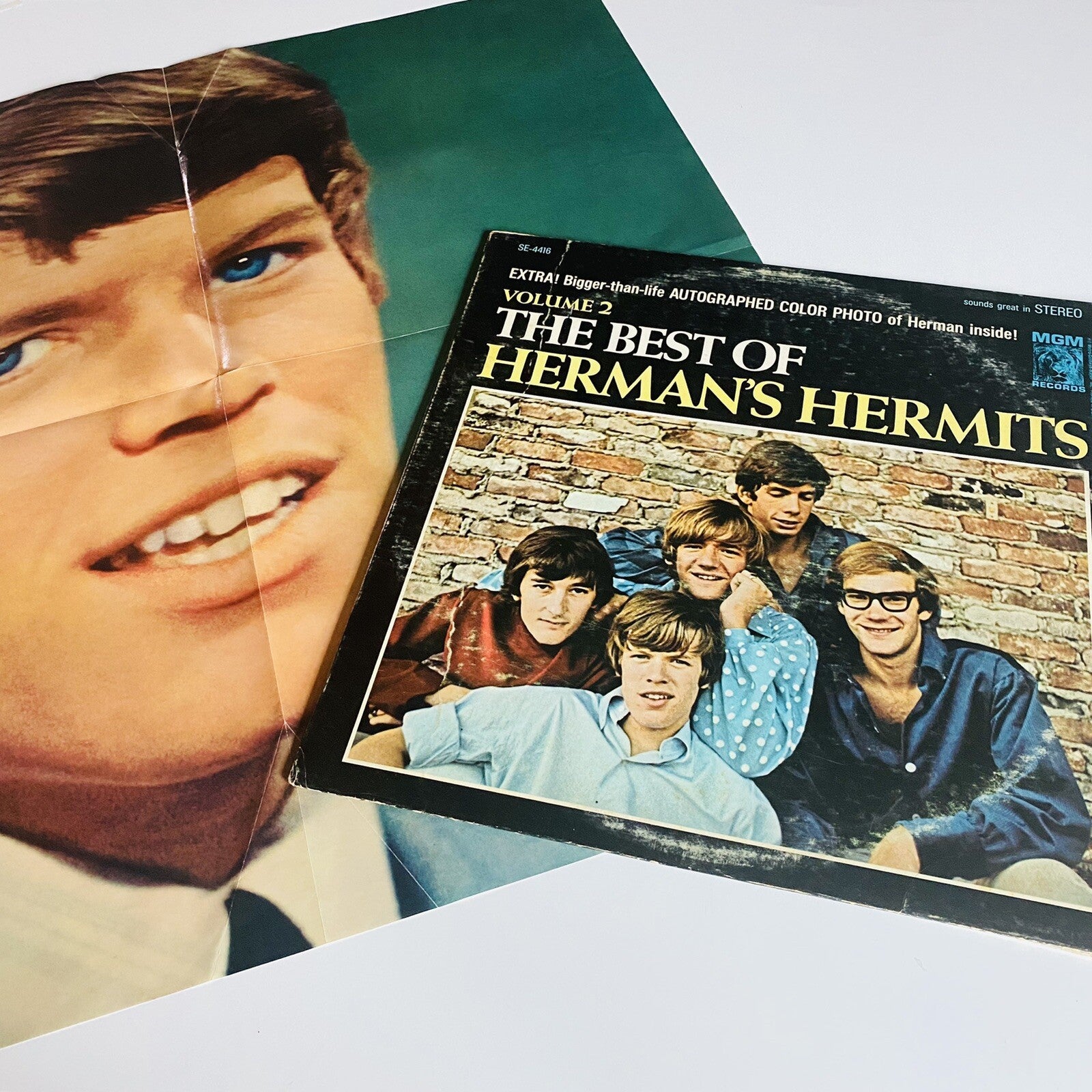 Herman's Hermits The Best of Volume 2 LP Vinyl 1966 w/poster