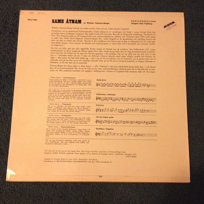 Wilhelm Pererson Berger —  RE Same Atnam Symphony #3 — Vinyl Record VG+