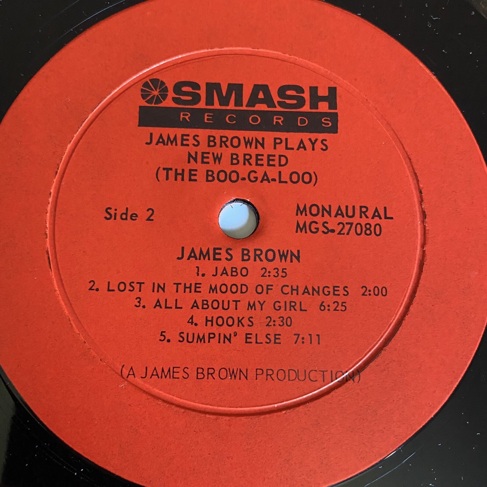 James Brown PLAYS THE NEW BREED (THE BOO-GA—LOO) Mono Vinyl LP Record VG+