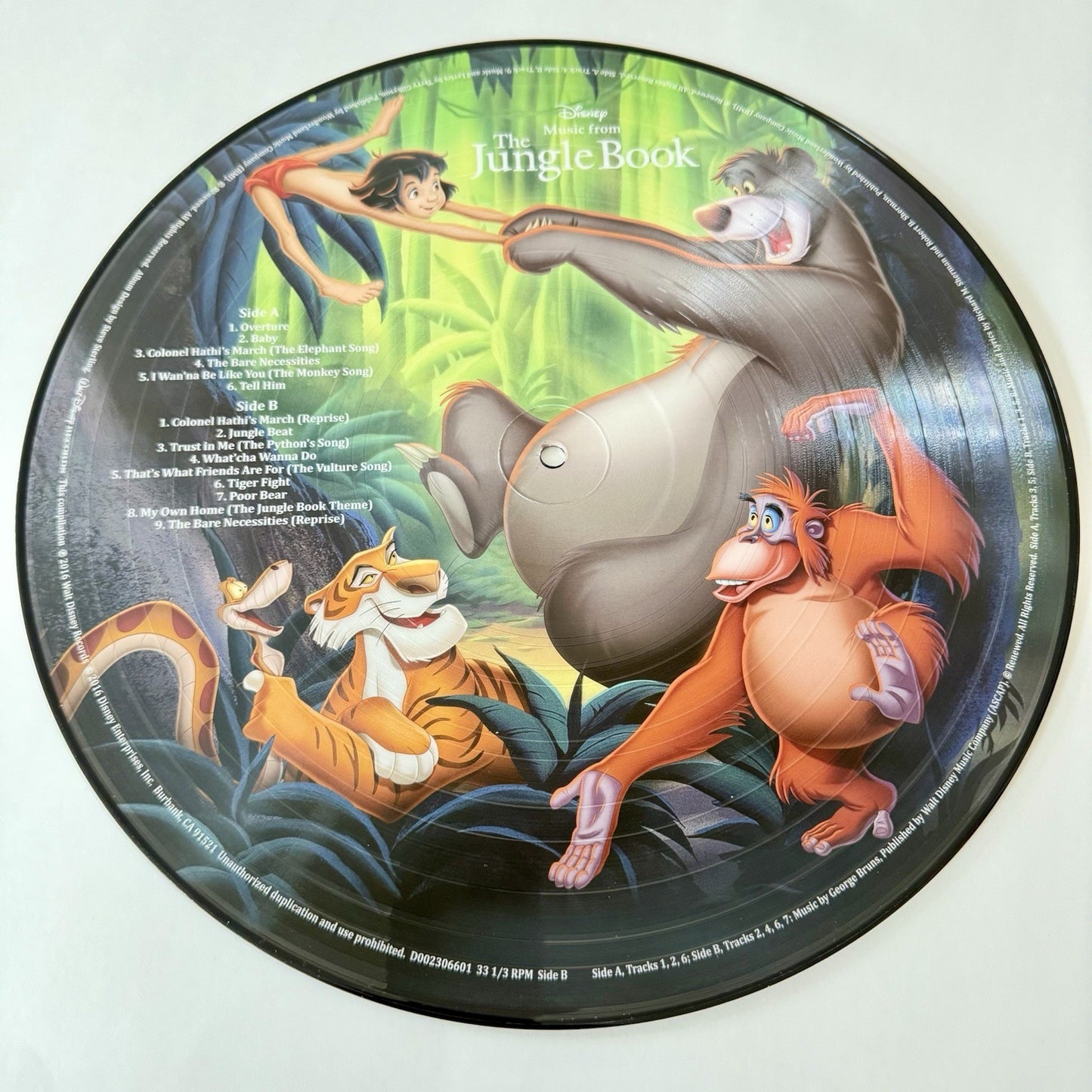 THE JUNGLE BOOK Music From.. ORIGONAL SOUNDTRACK Picture Vinyl LP Record NEW