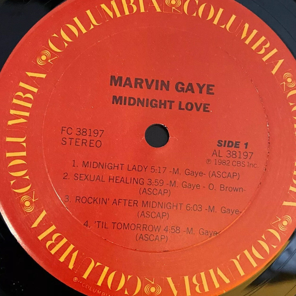 Marvin Gaye MIDNIGHT LOVE Vinyl LP Record 38197 VG+