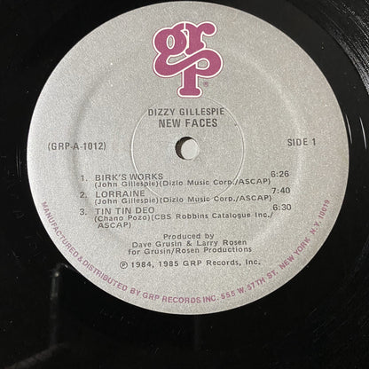 Dizzy Gillespie NEW FACES Vinyl LP Record USED VG+