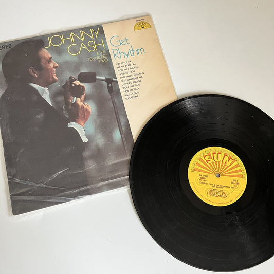 Johnny Cash & The Tennessee Two GET RHYTHM Vinyl LP Record VG/VG+