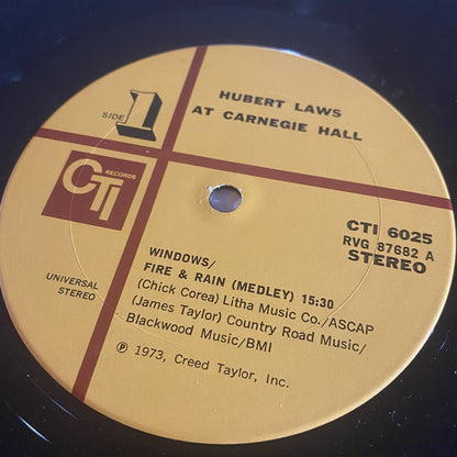 Hubert Laws CARNEGIE HALL Vinyl LP Record  6025 VG+