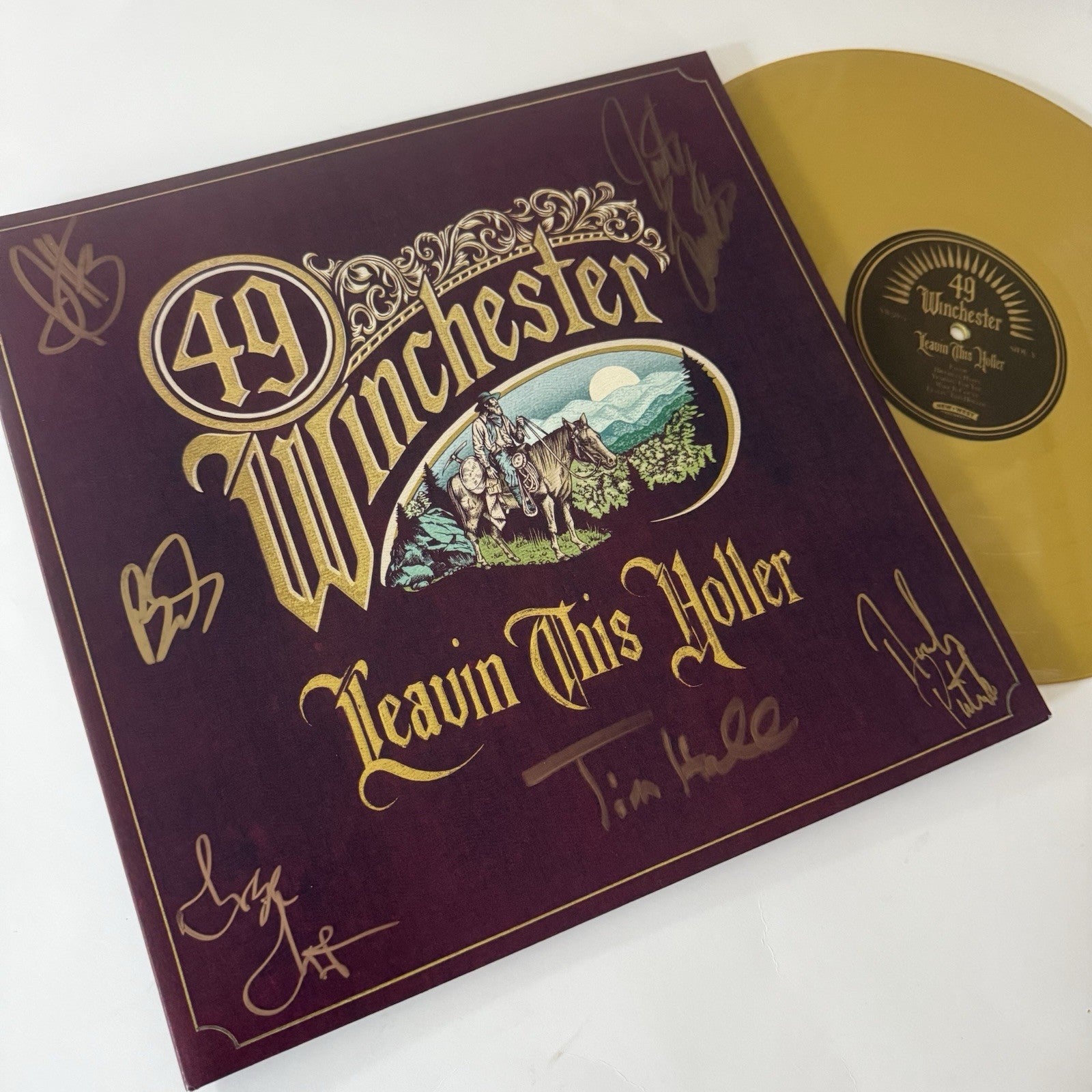 49 Winchester LEAVIN THIS HOLLER Color Vinyl LP Record NEW Signed by all six