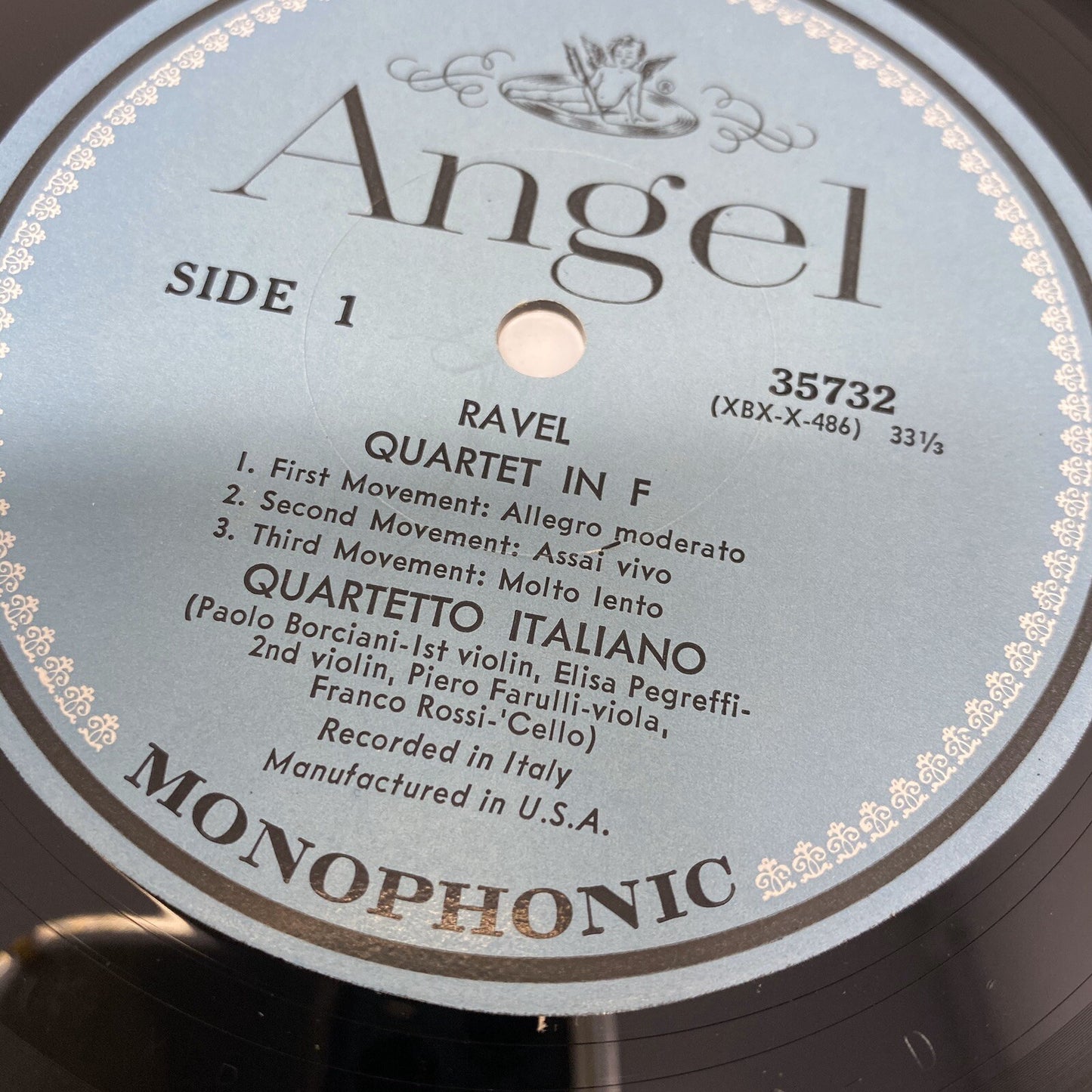 RAVEL Qvartetto Italiano MOZART QUARTET IN G MAJOR K 156 Vinyl LP Record VG+