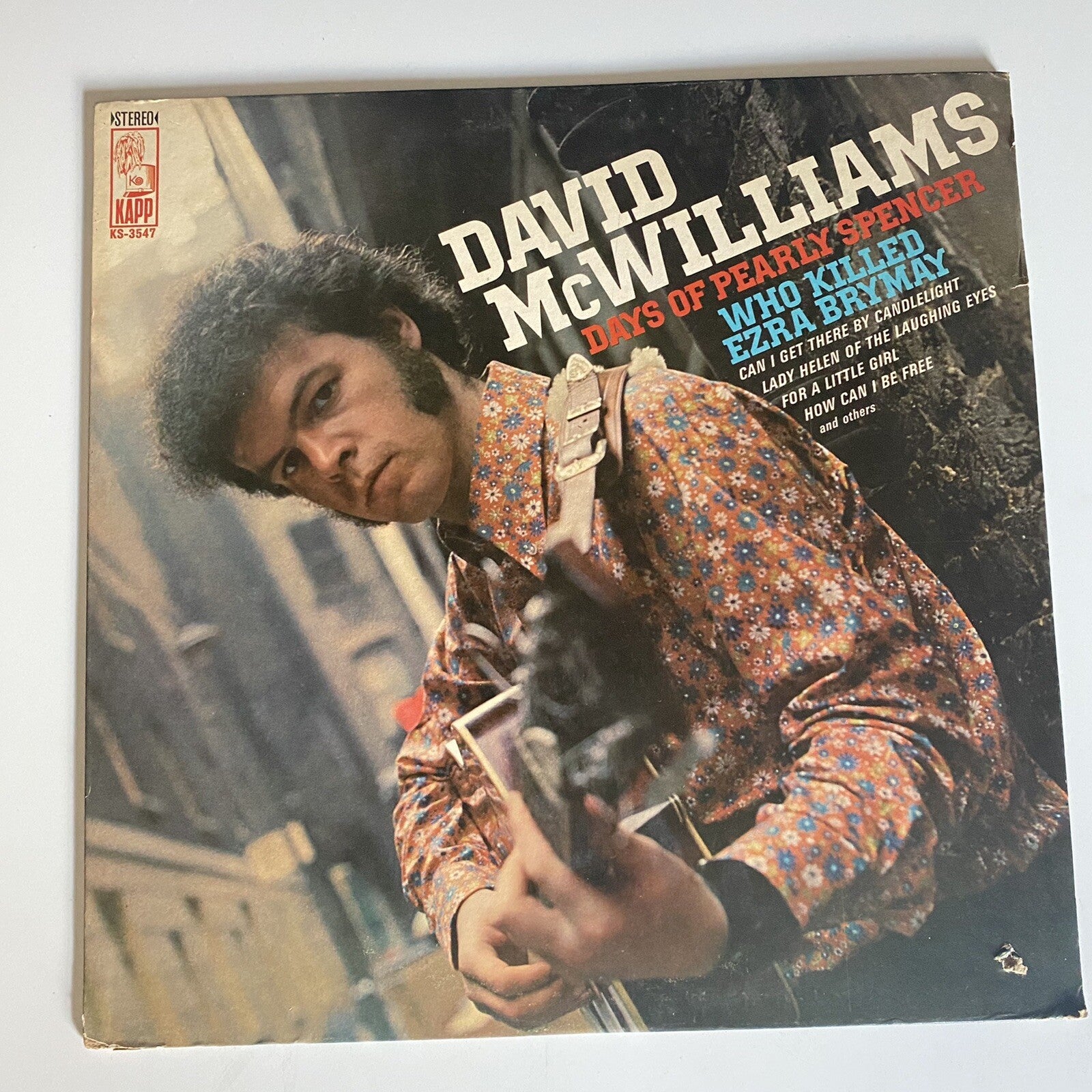 David McWillams DAYS OF PEARLY SPENCER Vinyl LP Record VG+