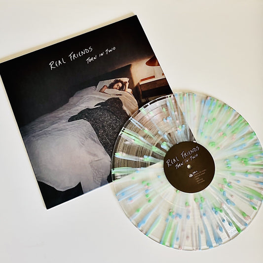 Real Friends TORN IN TWO Color Vinyl LP Record NEW Pink Blue Green Splattered On
