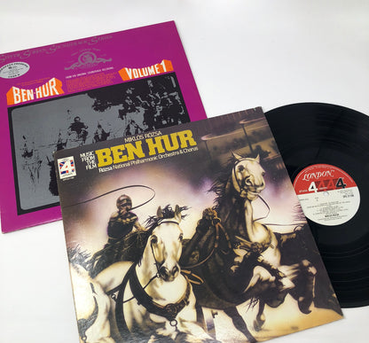 Miklos Rozsa ‎– BEN HUR VOL. 1 (UK) + DOMESTIC US VERSION Vinyl LP Records