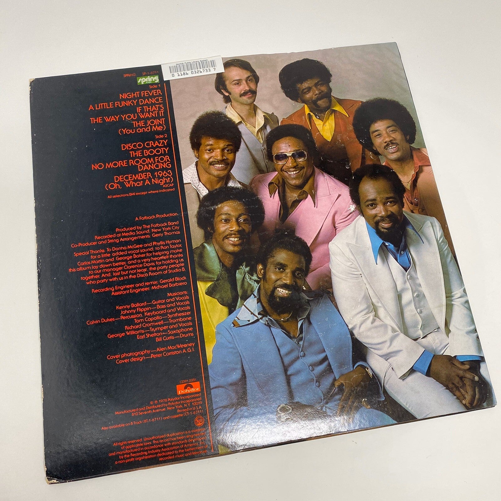 Fatback Band NIGHT FEVER Vi Yl LO Record VG