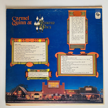 Carmel Quinn AT DIAMOND JIM’S Vinyl LP Record VG+ Signed by Artist