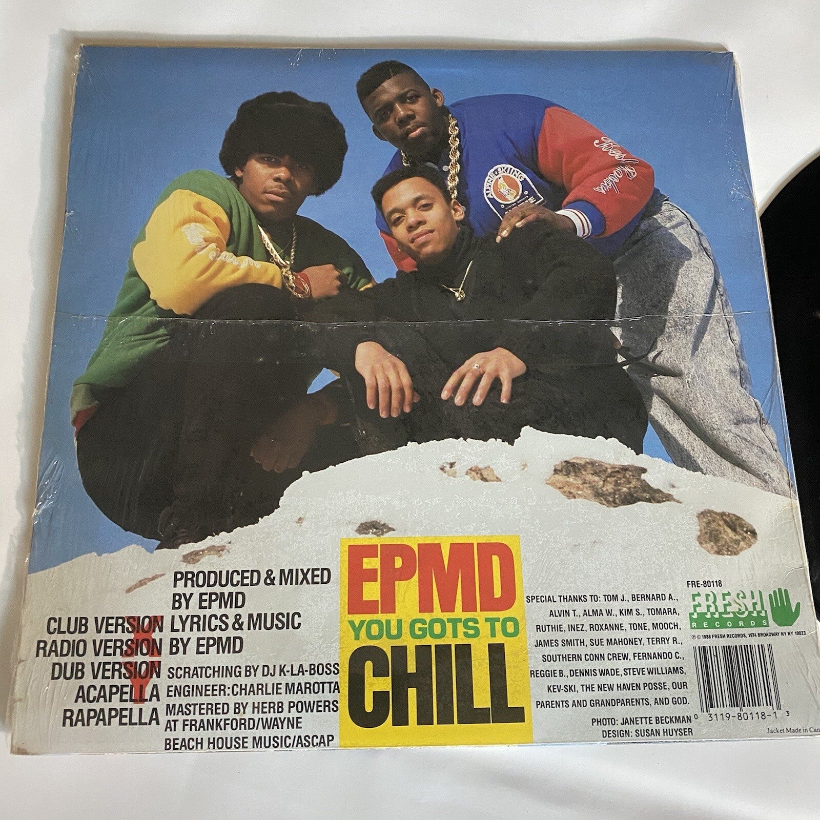 EPMD - YOU GOTS TO CHILL  12” Vinyl Record FIRST U.S. PRESSING VG+