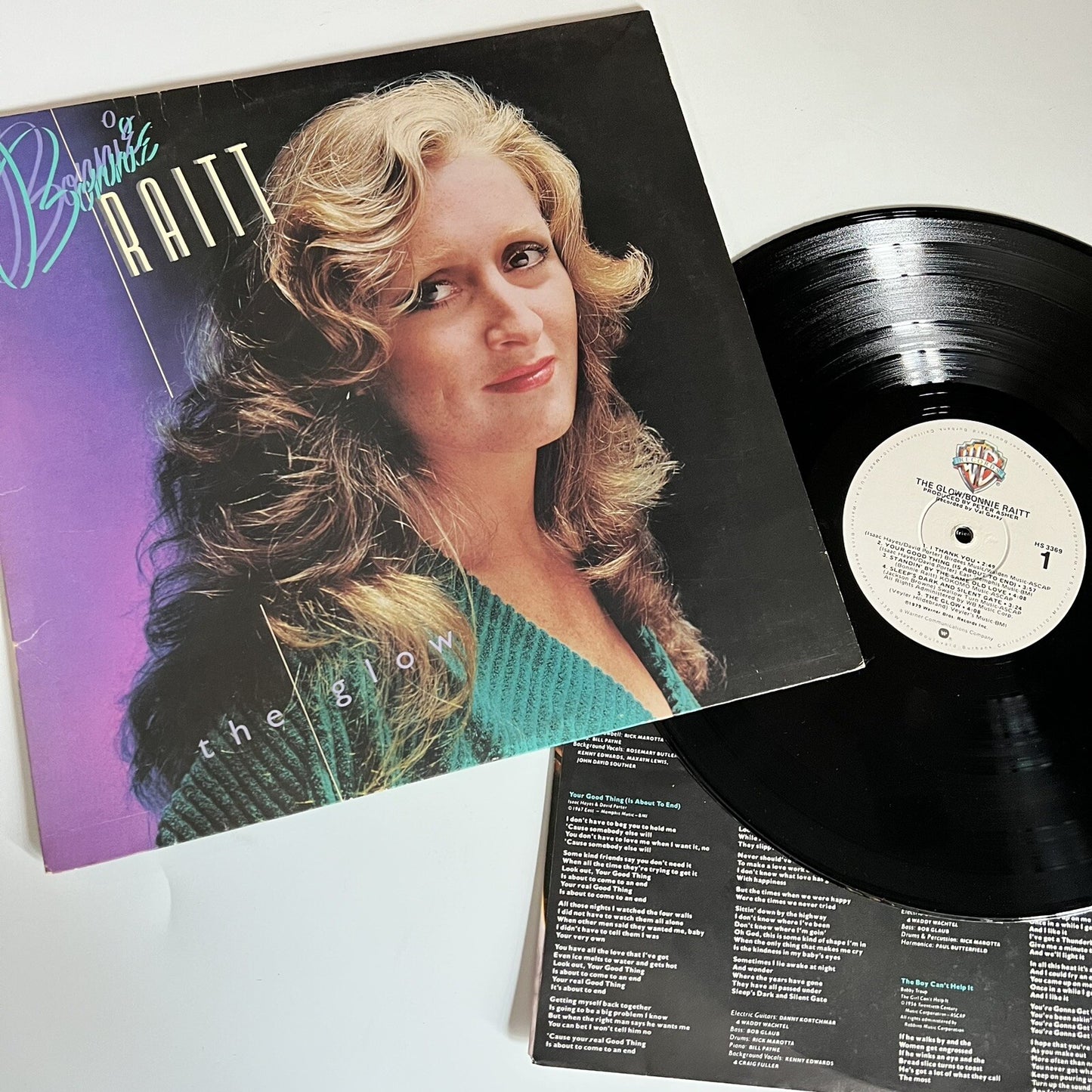 Bonnie Raitt THE GLOW Vinyl LP Record VG+