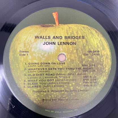 John Lennon WALLS & BRIDGES Vinyl LP Record VG+ Orig Sleeves & Booklet 1st press