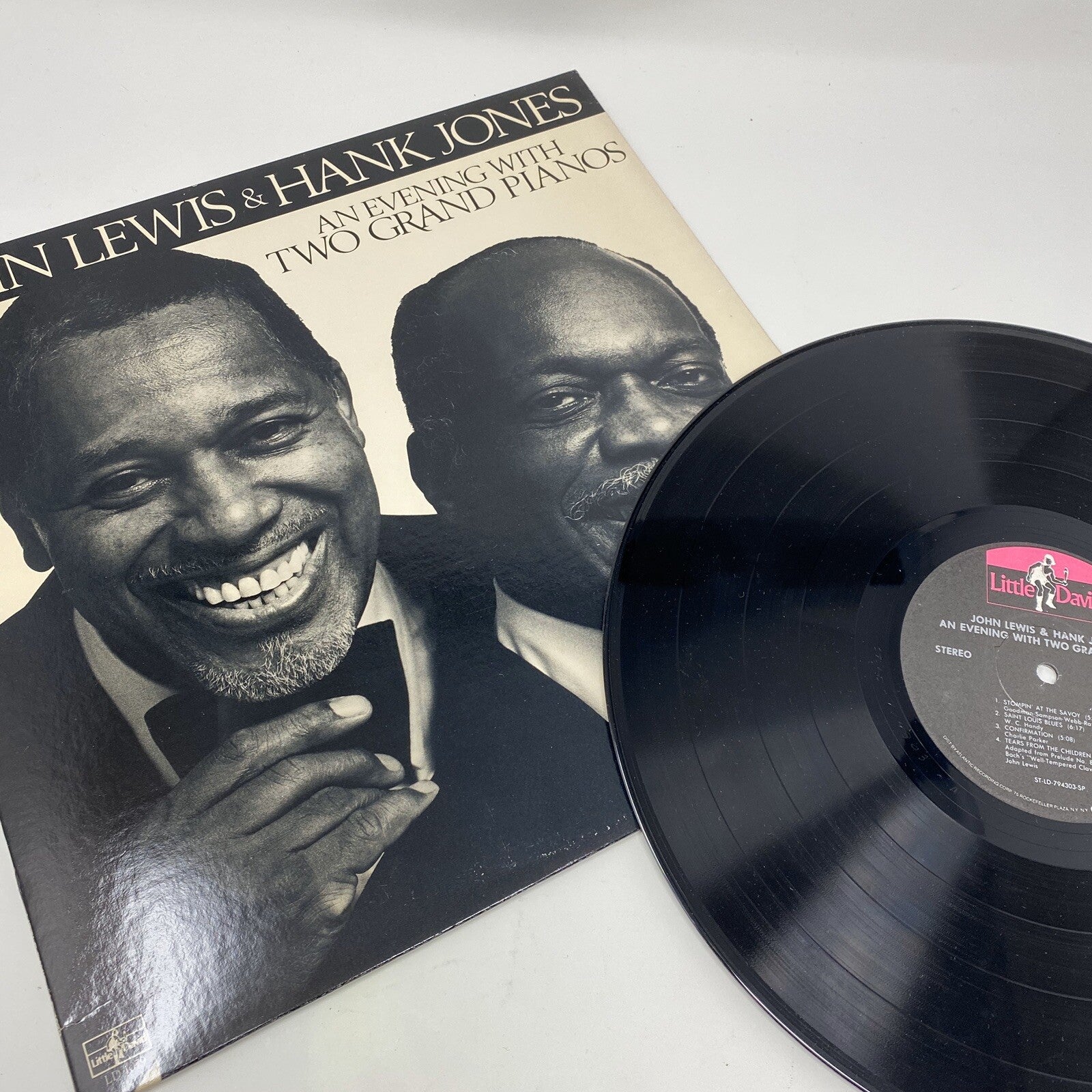 John Lewis & Hank Jones AN EVENING WITH TWO GRAND PIANOS Vinyl LP Record VG+