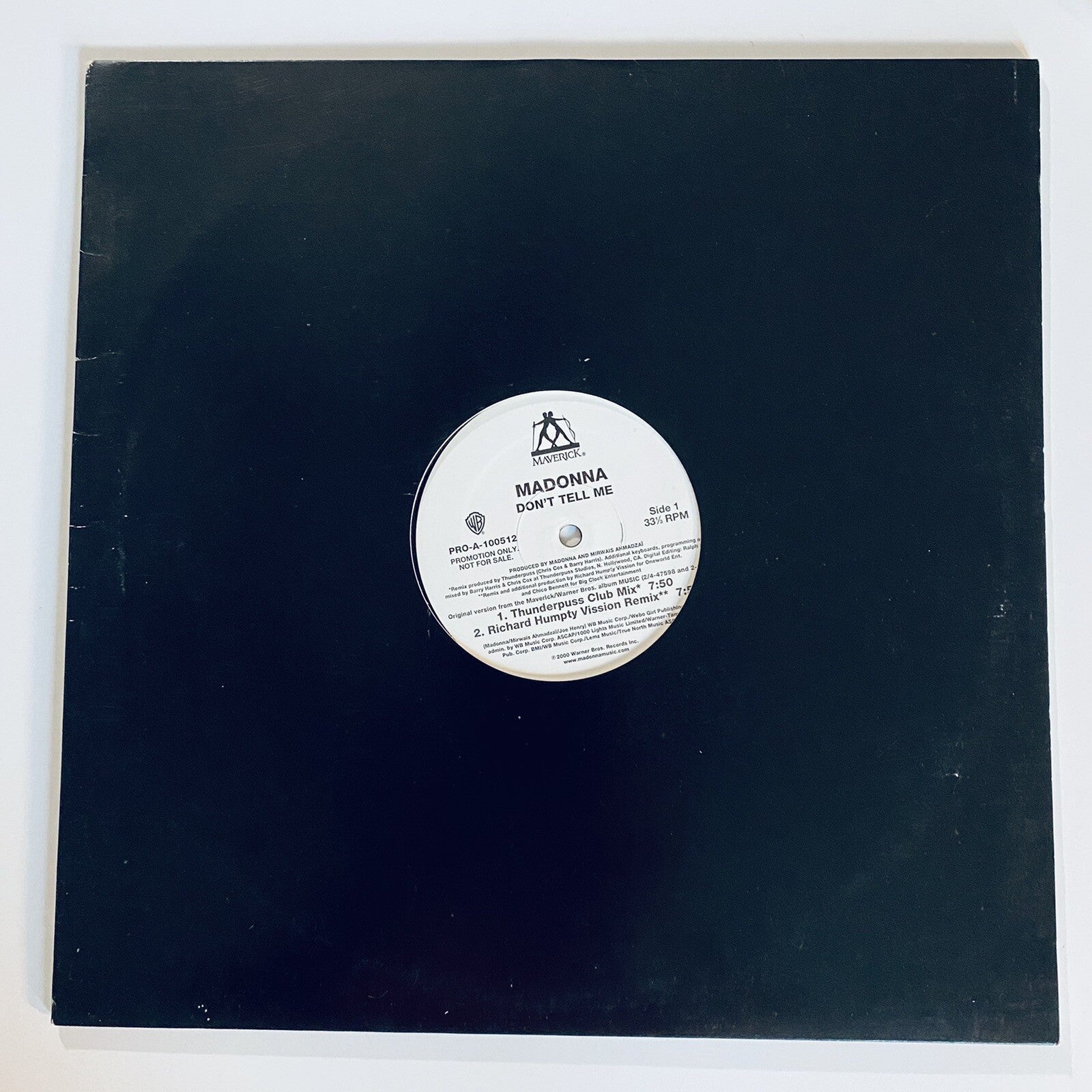 Madonna DON'T TELL ME 12" Promotional Mix VINYL RECORD NM