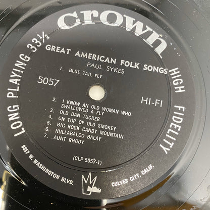 GREAT AMERICAN FOLK SONGS Vinyl LP Records VG