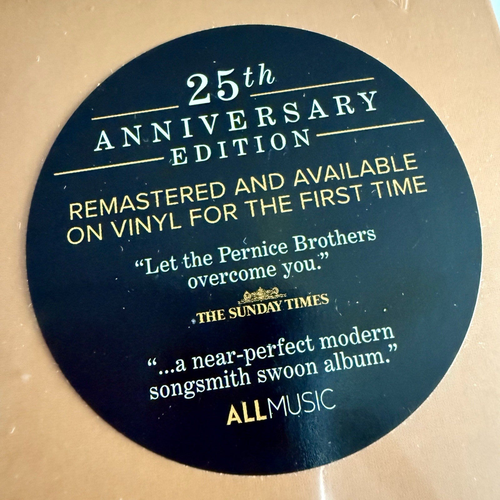 Pernice Brothers OVERCOME BY HAPPINESS Vinyl LP Record 25TH ANNIV PRESSING New