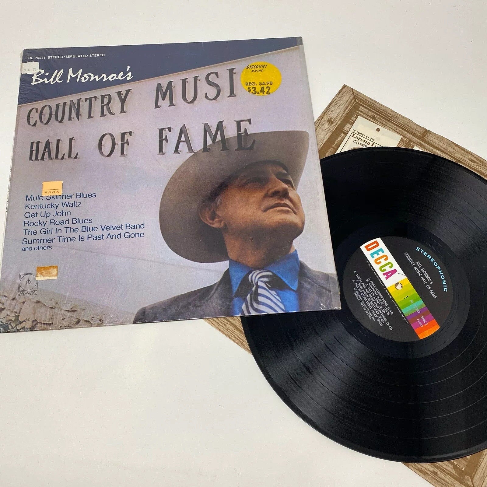 Bill Monroe’s COUNTRY MUSIC HALL OF FAME Vinyl Record VG+
