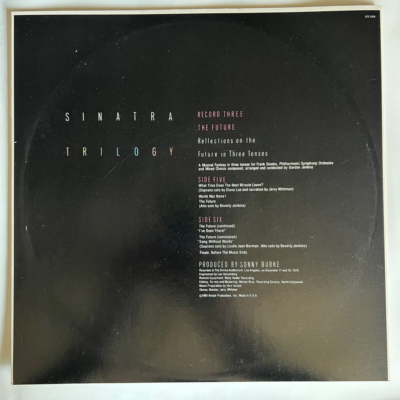 Frank Sinatra SINATRA TRILOGY PAST PRESENT FUTURE Vinyl 3xLP Record VG+