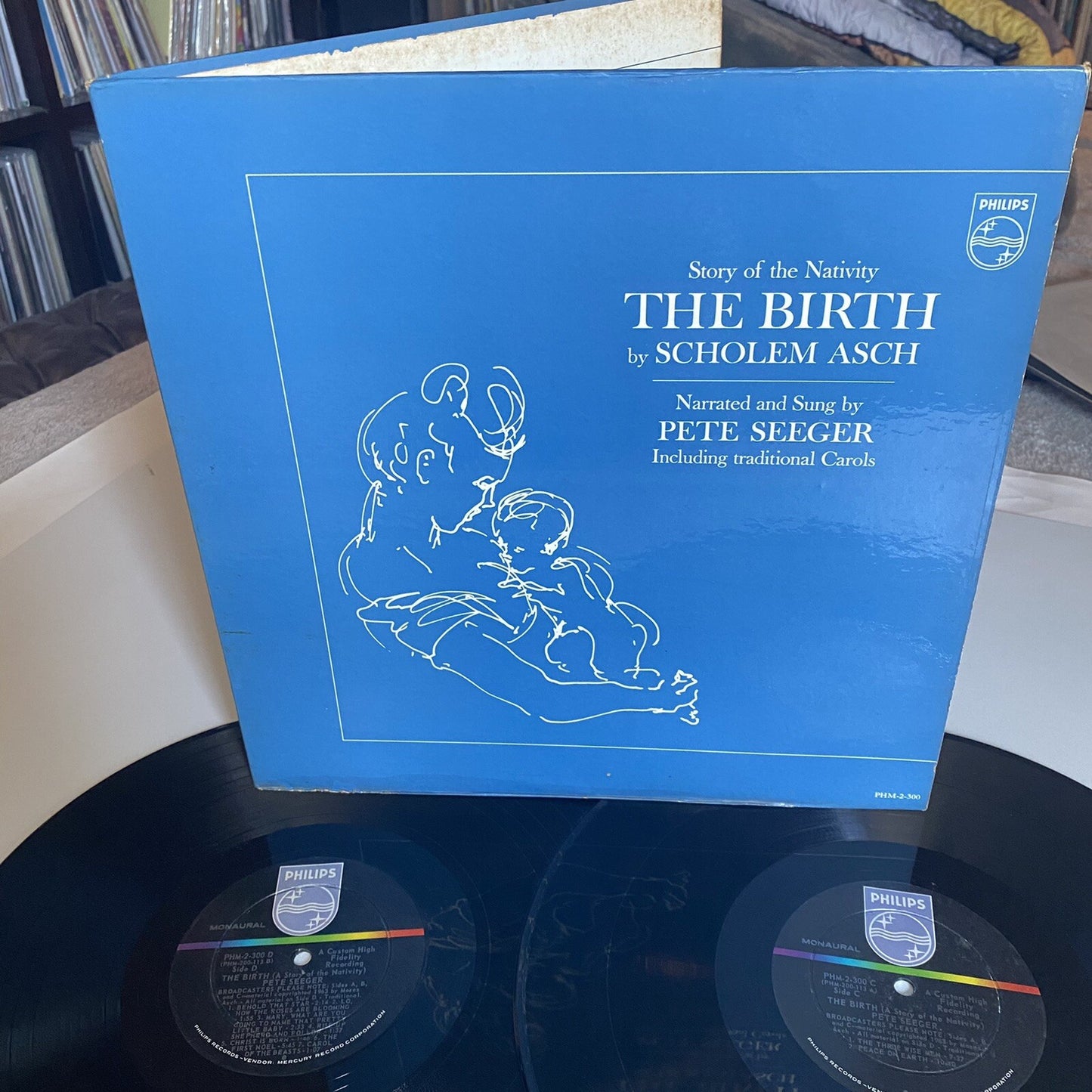 THE BIRTH narrated & sung by PETE SEEGER Vinyl 2xLP Record VG+/VG