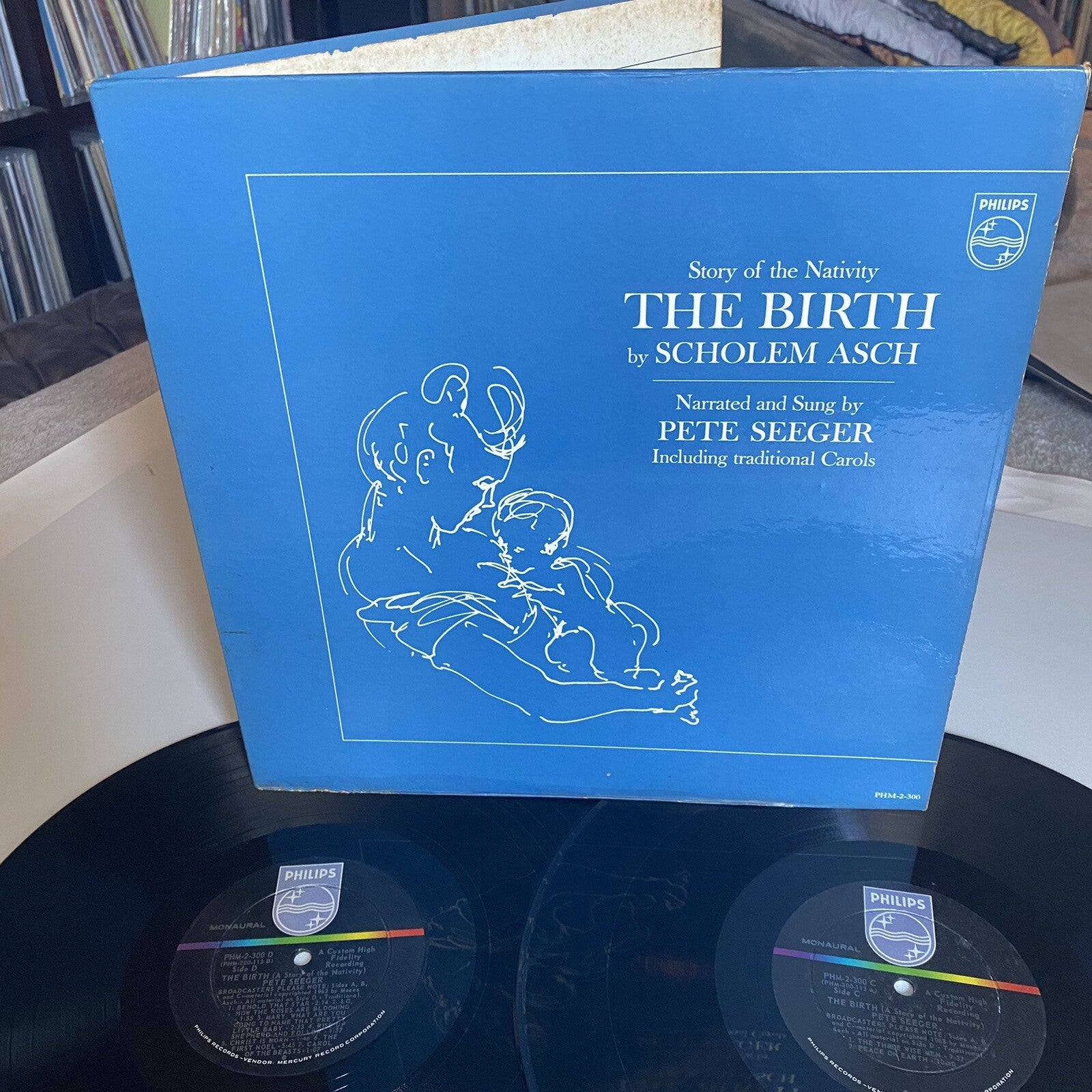 THE BIRTH narrated & sung by PETE SEEGER Vinyl 2xLP Record VG+/VG