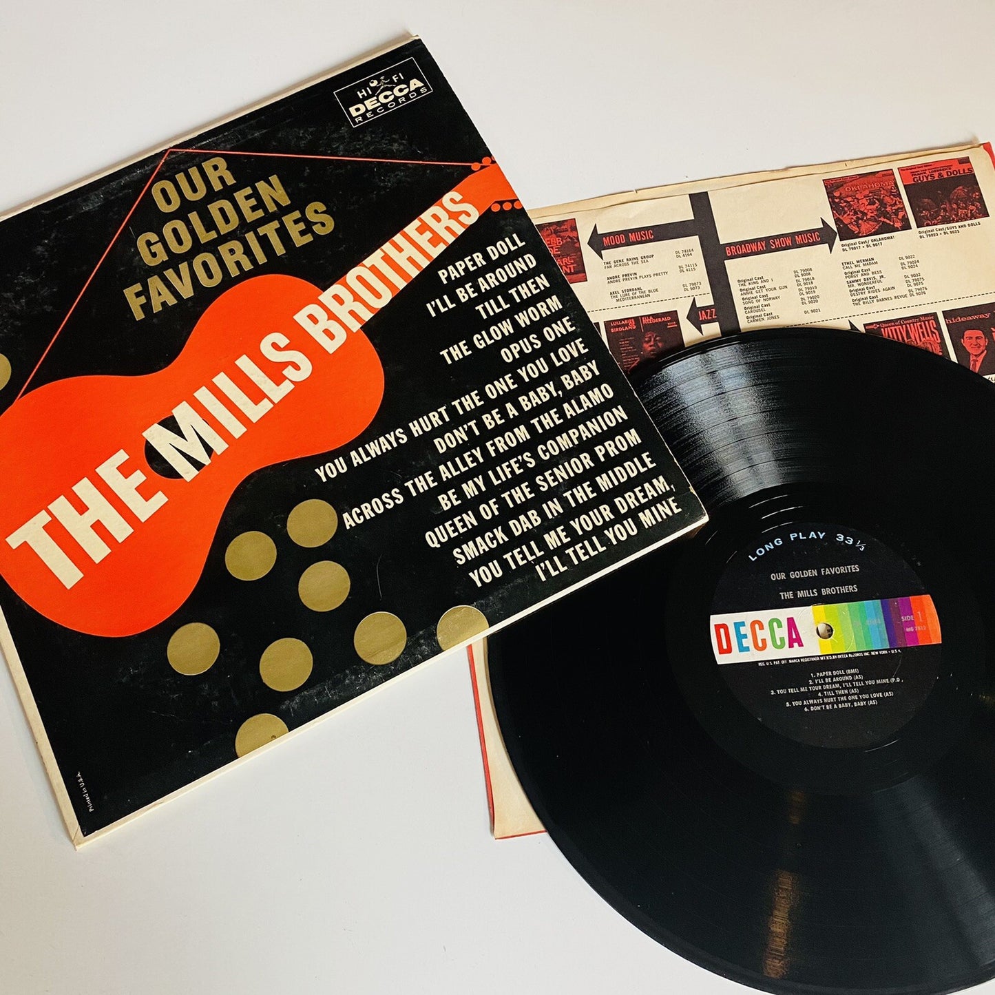 The Mills Brothers OUR GOLDEN FAVORITES Vinyl LP Record VG+