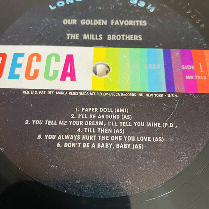 The Mills Brothers OUR GOLDEN FAVORITES Vinyl LP Record VG+