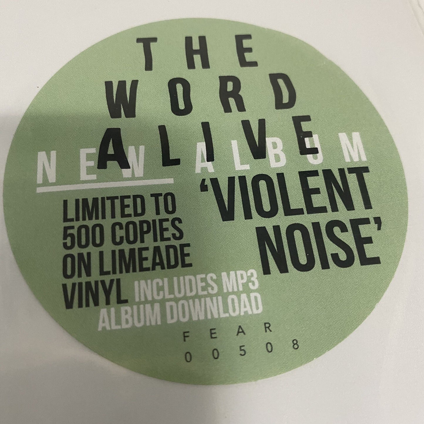 The Word Alive VIOLENT NOISE Vinyl LP Record 500 LIMEADE PRESSINGS Unplayed MINT