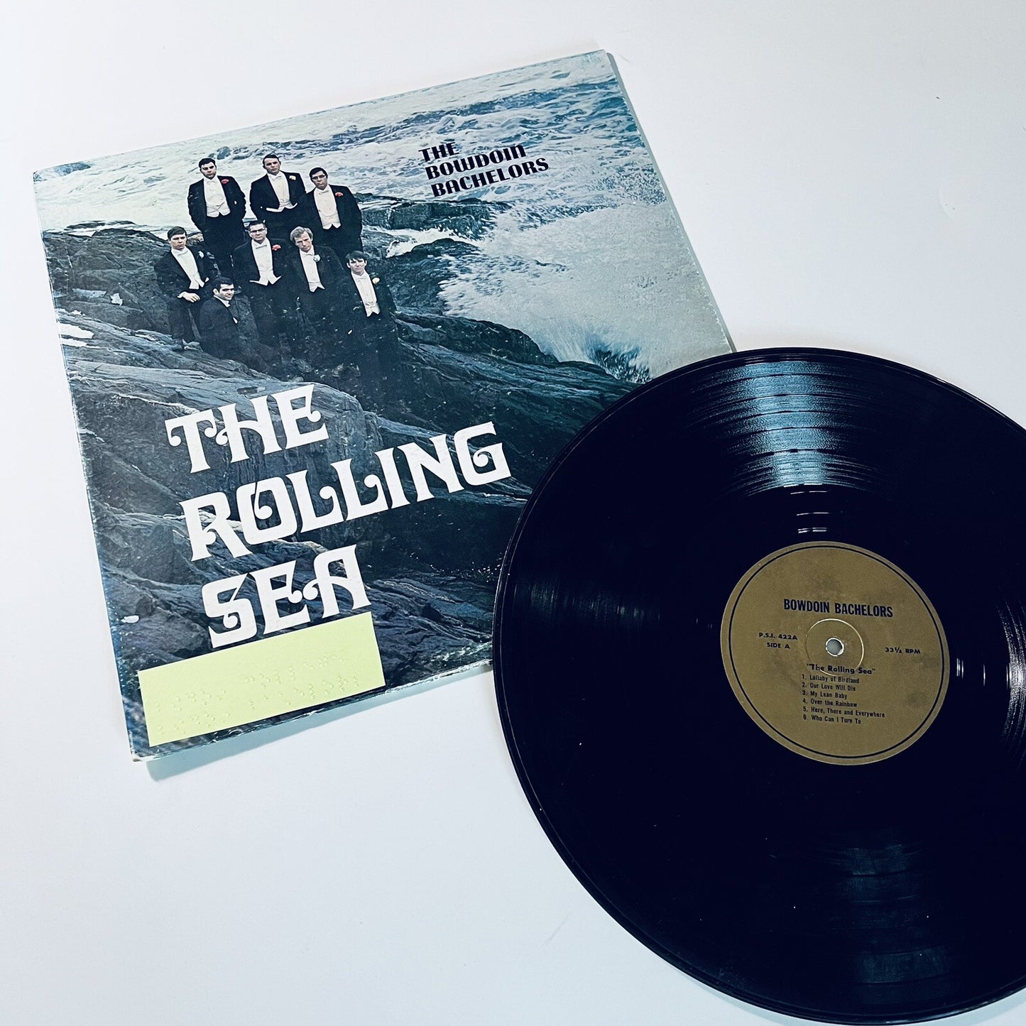 The Bowdoin Bachelors THE ROLLING SEA Vinyl LP Record VG+/VG Autographed JAZZ GR