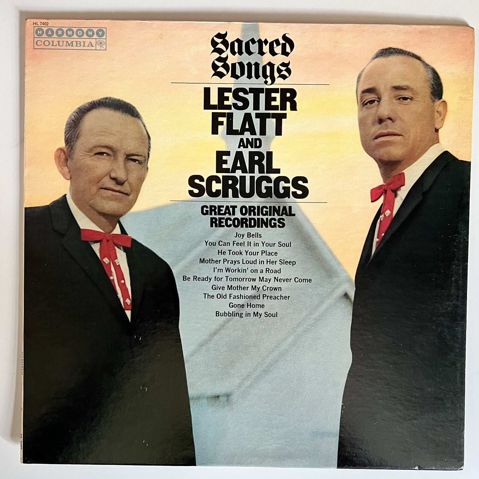 Flatt & Scruggs Sacred Songs 33 RPM LP Record Harmony 1967 HS 11202 Y