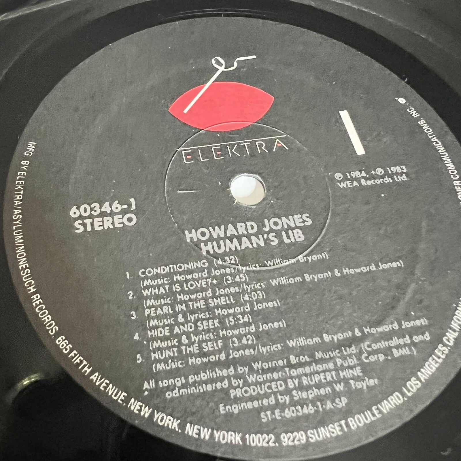 Howard Jones HUMAN'S LIB Vinyl LP Record VG+