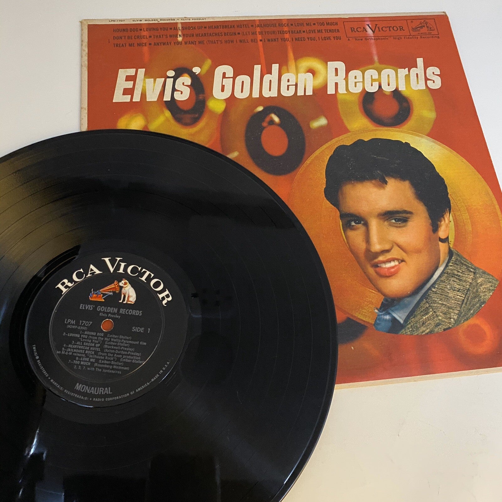 ELVIS’ GOLDEN RECORDS Vinyl LP Record VG 