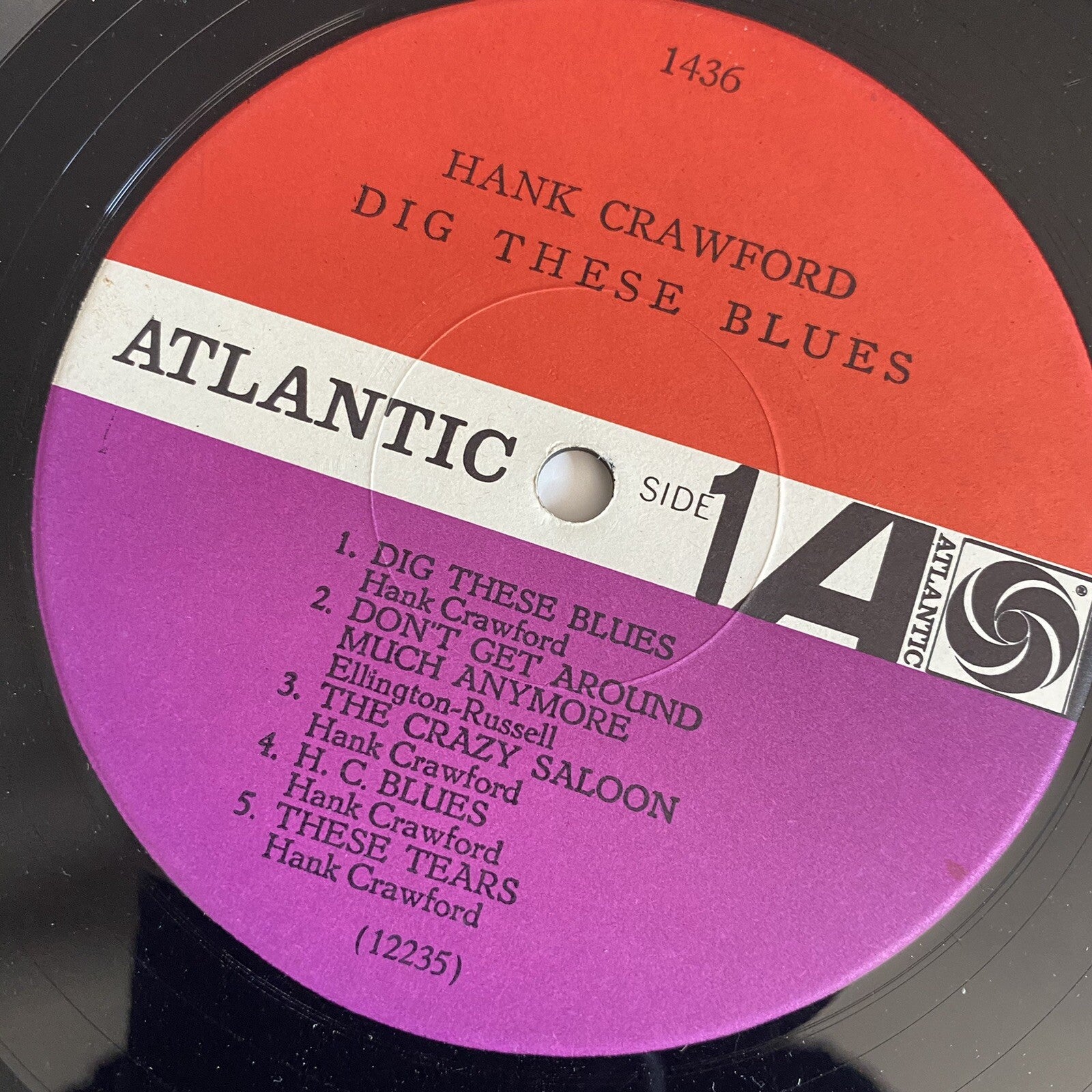 Hank Crawford DIG THESE BLUES Vinyl LP Record MONO 1965 VG+