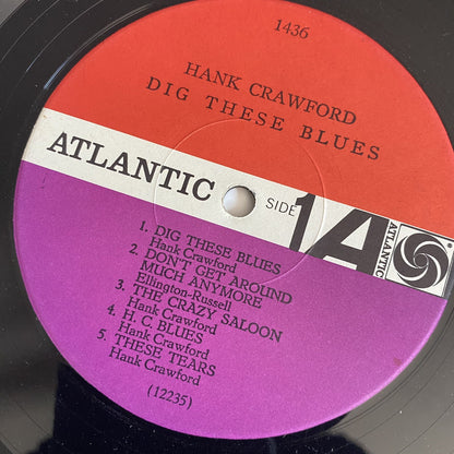 Hank Crawford DIG THESE BLUES Vinyl LP Record MONO 1965 VG+