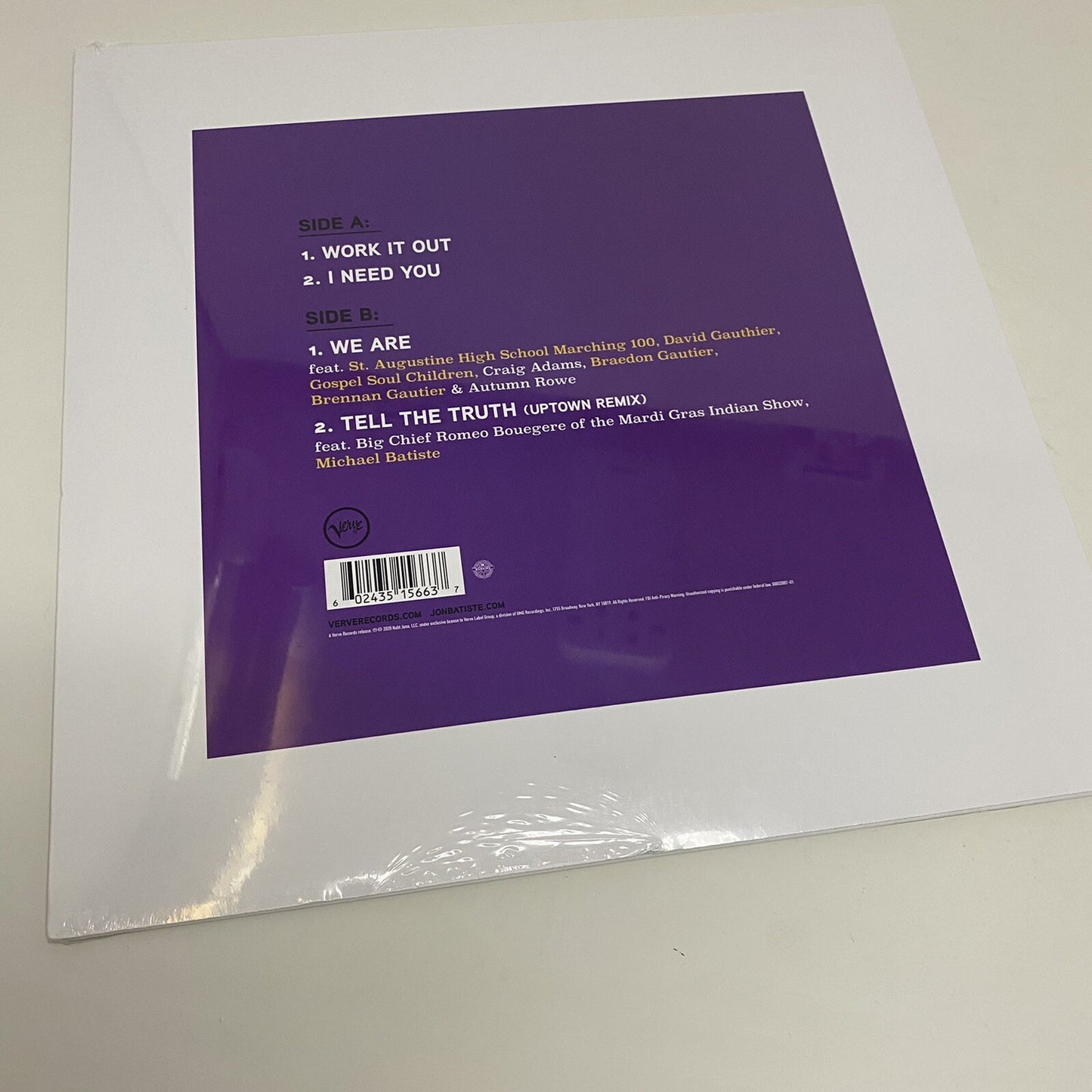 Jon Batiste WE ARE: ROOTS & TRADITIONS Vinyl Record RSD Record Store Day 2020
