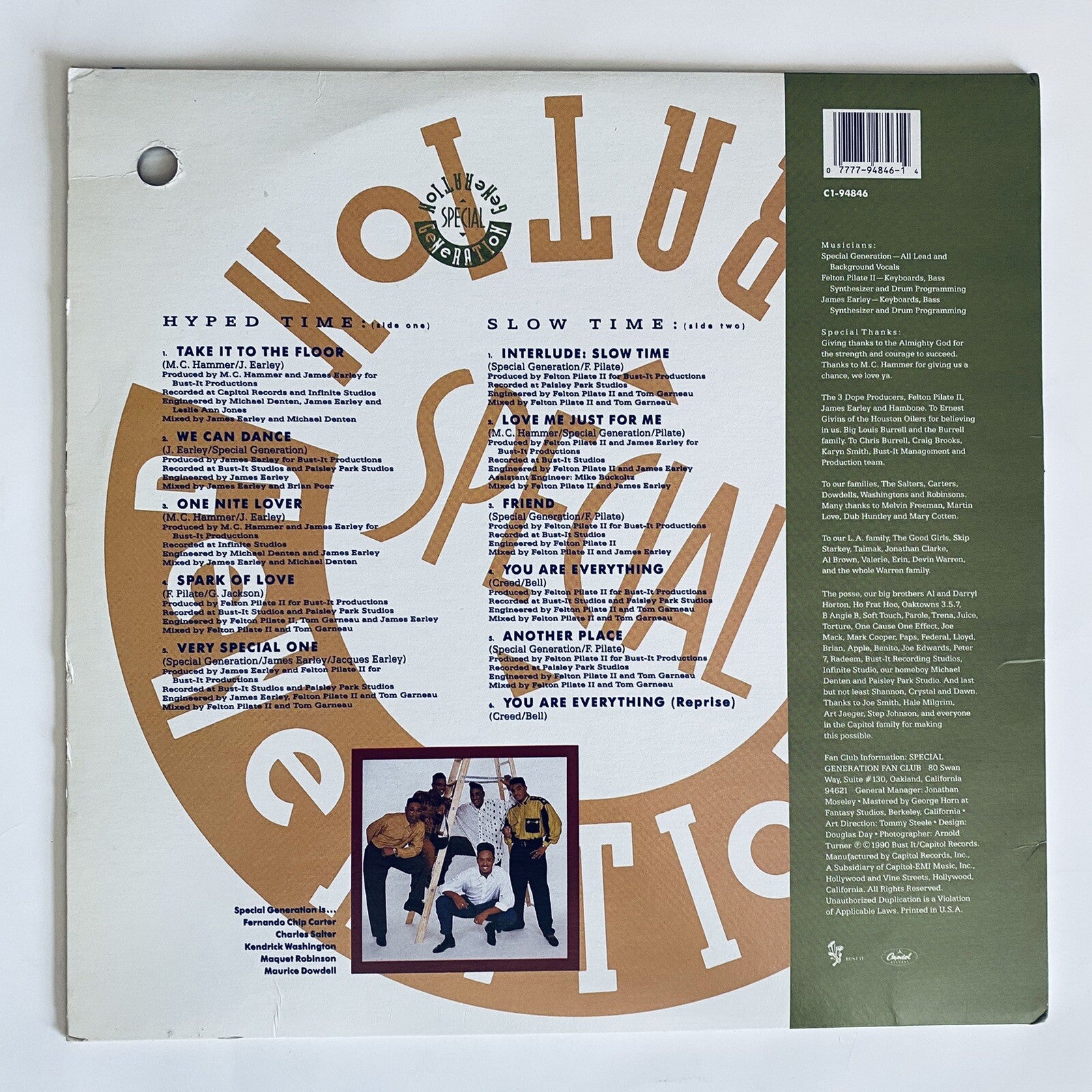 Special Generation TAKE IT TO THE FLOOR Vinyl LP Record VG+/NM