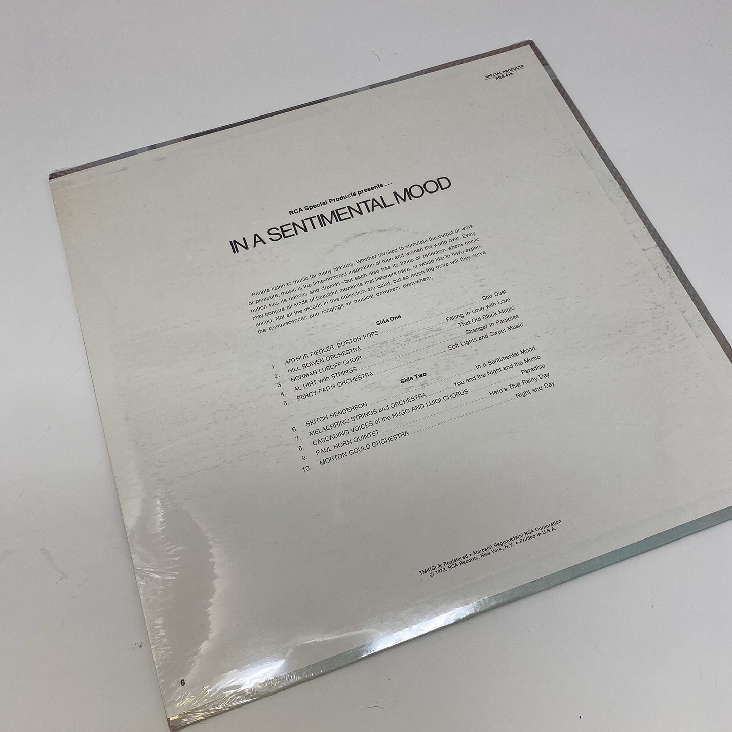 IN A SENTIMENTAL MOOD Collectors Edition SEALED Vinyl LP 1972 Quiet Inspire Mood
