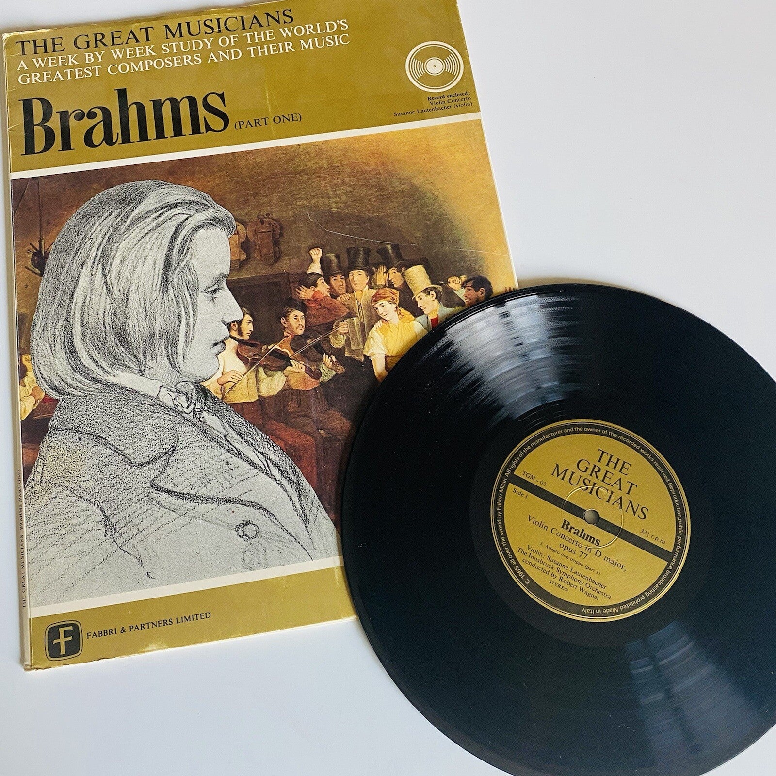 THE GREAT MUSICIANS 10” Vinyl Series w/books MOZART, HAYDN, BRAHMS VG+