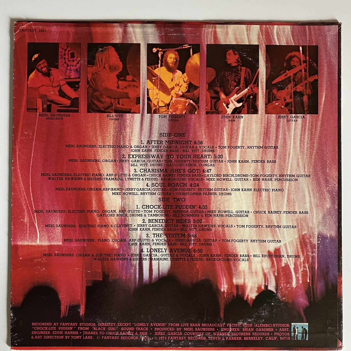 Merl Saunders HEAVY TURBULENCE Vinyl LP Record w/JERRY GARCIA VG+/VG