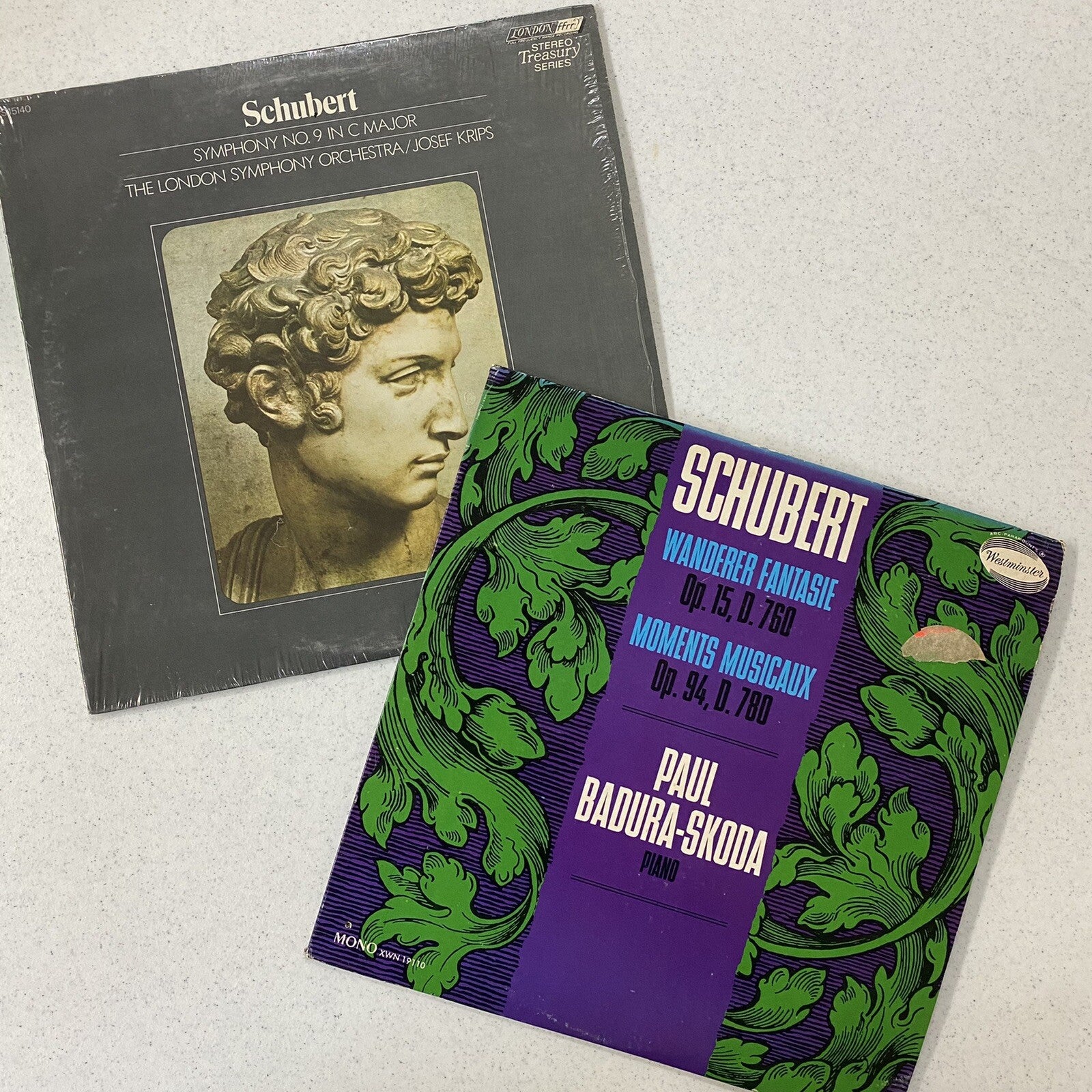 Schubert Bundle SYMPHONY 9; OP 15, 94 VINYL 2xLP RECORDS VG+