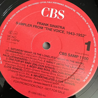 Frank Sinatra THE VOICE + SAMPLER 1943-1952 Vinyl LP Record VG+ 6-eye