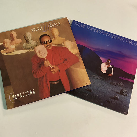 Stevie Wonder IN SQUARE CIRCLE + CHARACTERS Vinyl LP Records VG+/VG+
