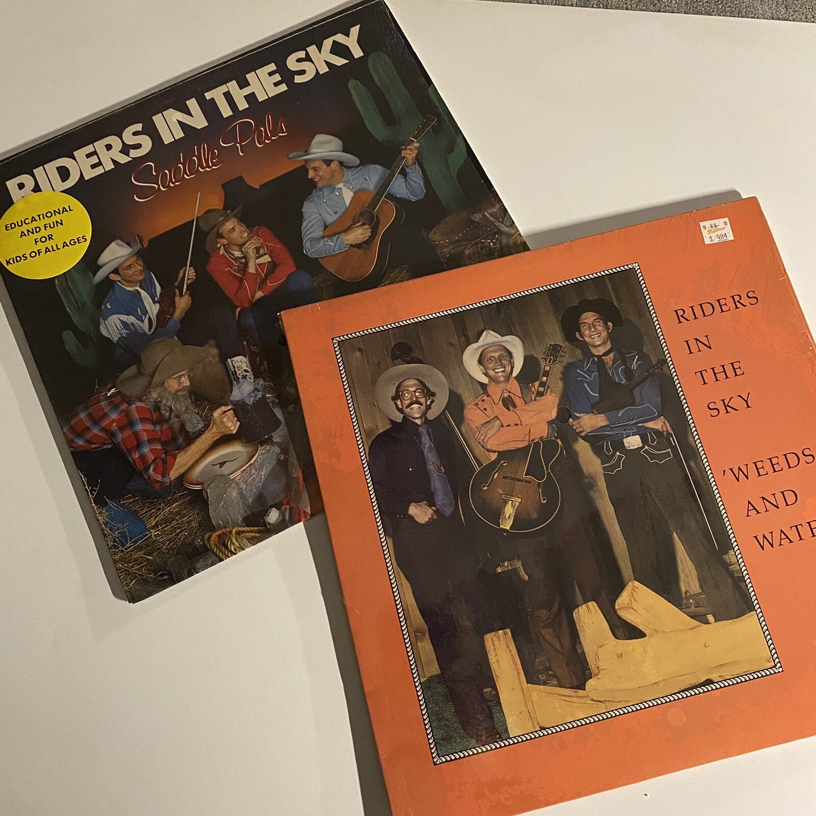 Riders in the Sky SADDLE PALS + WEEDS & WATER Vinyl LP Records VG++