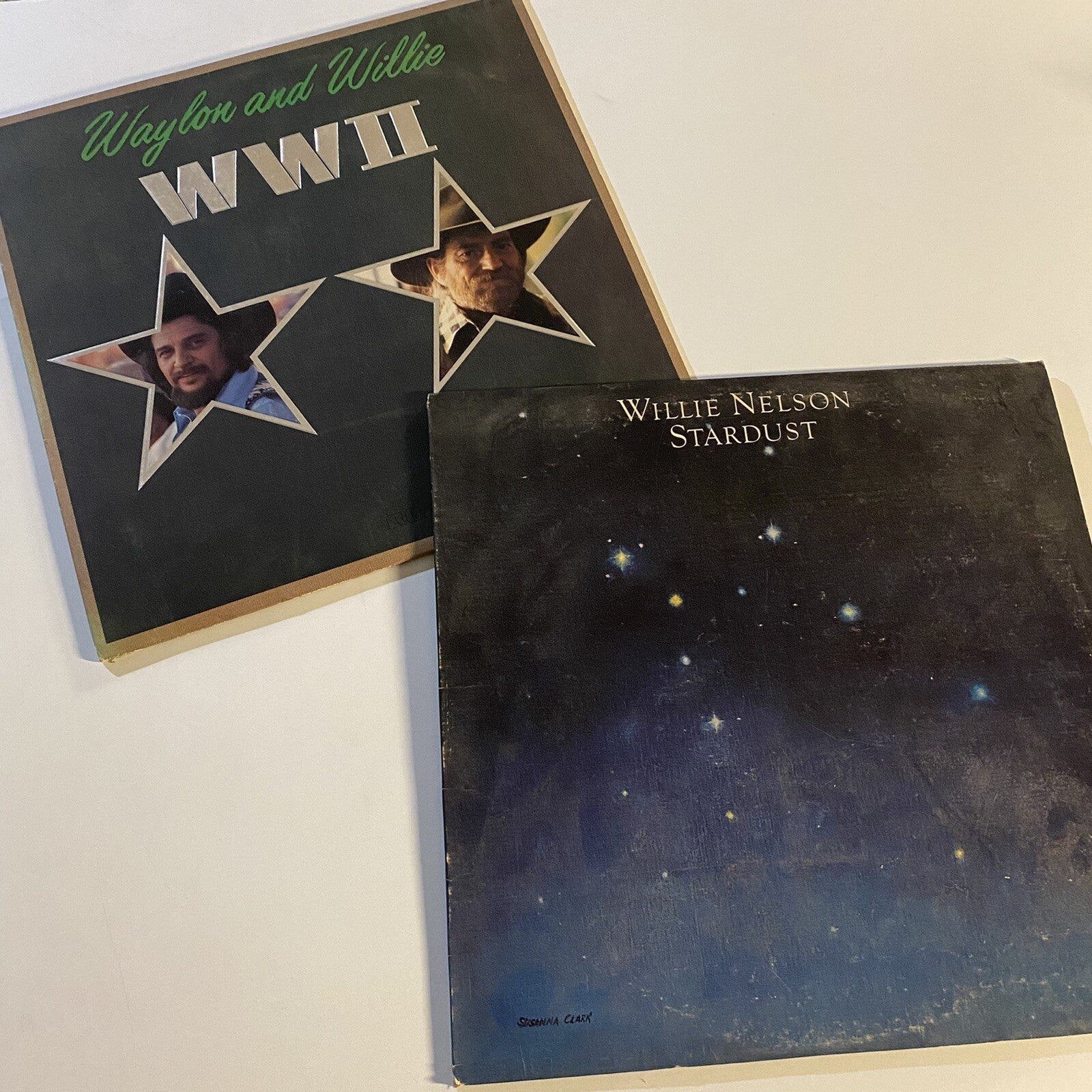 Waylon and Willie  WWII + STARDUST Vinyl LP Records VG+